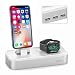 Produktbild Oittm 5 USB Ladestation für iPhone und Apple Watch Series 3/Apple Watch Series 2/Apple Watch Series 1/iPhone 8/iPhone 8 plus/iPhone X/iPhone 6 Plus/iPhone 6/iPhone 7 Plus/iPhone 7(Silber Ohne Kabel)