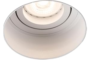 Faro Barcelona 40110 - HYDE R Empotrable blanco redondo orientable sin marco