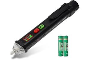 X-COTEC Cercafase, Tester di Tensione Senza Contatto, Rilevatore di Tensione, Rilevatore Tubi e cavi Elettrici Professionale, Tester del Punto di Interruzione, Allarme sonoro e luminoso