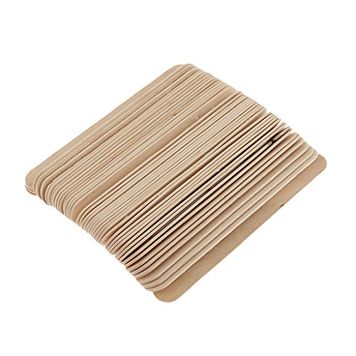 MagiDeal 50 Stück Holz Stäbchen, natur Birkenholz, 15*1.8*0.2cm als Rührstäbchen, Holzspatel - 3
