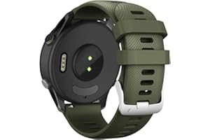 ANBEST 22mm Armband für Garmin Vivoactive 4/Forerunner 255/265/Venu 2 Armband, 22mm Silikon Quick Release Armband Kompatibel mit Gear S3/Huawei Watch GT Ersatzarmband, Armeegrün