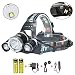 Produktbild HiWild Original 3* LED XML L2 Stirnlampe, 5800 Lumen Wasserdicht und USB wieder aufladbar Super Helle Taschenlampe für Joggen, Angeln, Zelten, Radfahren, Wandern, Jagen und mehr–4 Beleuchtungs Modi