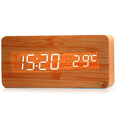 Preisvergleich Produktbild lilamins Wecker beleuchtet Creative Wecker Radiowecker Endschalldämpfer Ornamenten Mute leuchtende LED Elektronische Uhr mit Kalender, 15 * 7 * 4 cm