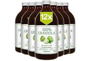 12 x 100% SOURSOP JUICE - unfiltred & vegan- 12 x 500 ml. Graviola. Guanábana. Corossol. Made in Germany.