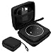 Produktbild CE-Link für Echo Dot Tasche Hülle Ledertasche (nur für Echo Dot 2. Generation geeignet) Tragbare Bluetooth Schutzhülle Case Cover mit Zusätzliche Schutzbarriere Freiluftsportarten Schutz für Amazon All-New Echo Dot (2nd Generation) - Schwarz