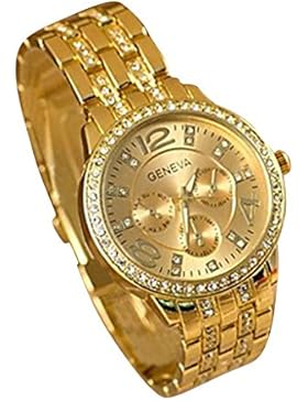 Diamant-Stahl-Quarz-Uhr-Mann-Mode YPS Business Casual (Gold) WTH8017