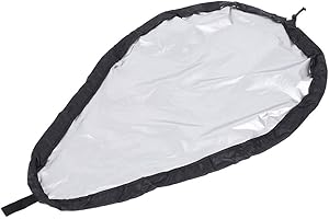 Demeras Copri pozzetto per Kayak Protezione Universale Adattabile Blocco Canoa Protettore Tessuto d'Argento Rivestito in Poliestere Nero(M) Sportinggoods
