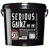 The Bulk Protein Company Serious Gainz Mass Gainer Powder, Chocolate, 5 kg
