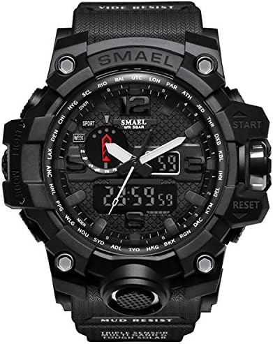 ETOWS® Men's Sport Watch Military Sports Watch 50M Waterproof Watches for Men Rubber LED Wrist Watch Shock Resistant Casual Wrist Quartz Watches