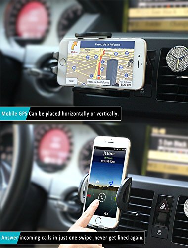 Auto Handyhalterung Kratzschutz 360Â°Drehbarem Gelenk [Lebenslange Garantie] IZUKU Handy Halterung Auto LÃ¼ftung Universal Kompatibel fÃ¼r iPhone8/7/6 Samsung Smartphone mit einer Breite von 5,3cm-9,5cm