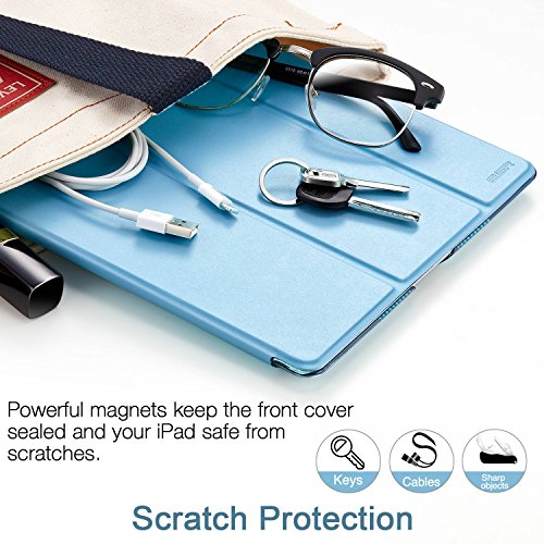 iPad Mini 4 Hülle, ESR® Yippee Series Auto aufwachen/Schlaf Funktion Ledertasche mit durchschaubar Rückseite Abdeckung Leichtgewicht Anti-Kratzer Schutzhülle für iPad Mini 4 (Himmel Blau) - 5