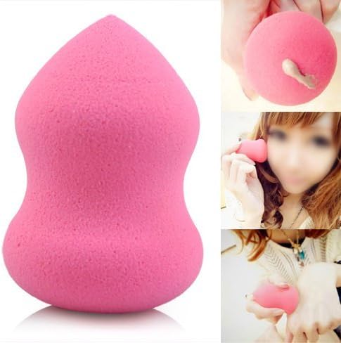 Surreywhytel Flawless Smooth Gourd-Shape Makeup Cleaning Sponge Powder Puffer - Shocking Pink