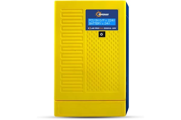 Eastman Solar Promax 2500VA/24V (MPPT) Off Grid Solar Inverter with Utility Power Factor Watt VA, 43% More Loading Capacity Warranty 36 Months on Product, 10 Years on Transformer