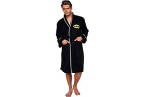 DC COMICS DC Comic Batman Peignoir Outfit Classic Logo Nouveau Officiel Homme Noir Fleece Size One Size