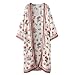 Produktbild MRULIC Damen Cardigan Cover Ups Floral Bohemian Chiffon Kimono Cardigans Blouse Bluse Sonnenschutz Kleidung(Orange ,S)
