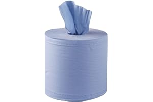 IDEAL 365 6 x Blue Rolls 150m 2 ply Centrefeed Hand Towels for Kitchen Home and Industry