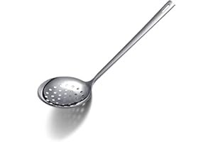 Berglander Stainless Steel Skimmer, Metal Strainer, Kitchen Cooking Skimmers For Non-Stick Cookware, Non-Stick And Heat Resistant, Dishwasher Safe, Easy to Clean