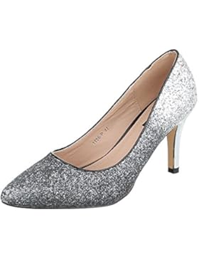 Klassische Pumps Damenschuhe Geschlossen Pfennig-/Stilettoabsatz High Heels Ital-Design Pumps