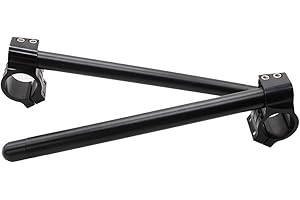 Moto demi guidons semi-manubrio aluminio CNC forge avec pince de verrouillage 50 mm (noir)