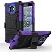 Produktbild Lumia 950XL Hülle - MoKo [Heavy Duty Serie] Outdoor Dual Layer Armor Case Handy Schutzhülle Schale Bumper mit Gürtelclip und Standfunktion für Microsoft Lumia 950XL 5.7 Zoll 2015 Smartphone, Violett