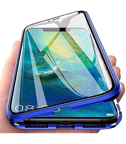 Custodia Honor 90 Con Protezione Privacy Anti Spy, Cover Magnetica 360° Con Cornice Metallica E Vetro Temperato, Anti Graffio E Urto, Ricarica Wireless (Blu)