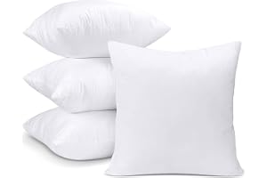 Utopia Bedding Prydnadskuddar 45 X 45 cm, 4 Pack, För Säng Och Soffa | Innerkuddar, kuddfyllningar, soffkuddar, prydnadskuddar, fyllning av ren polyester, mikrofiberöverdrag