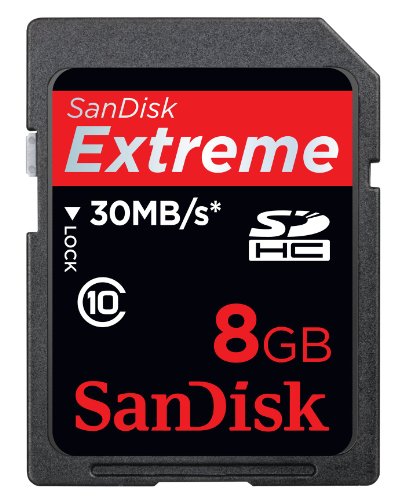 Preisvergleich Produktbild SanDisk SDHC Extreme 8 GB Speicherkarte 30MB / s