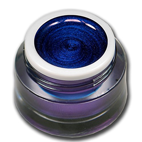 RM Beautynails Premium UV Metallic Glittergel Jewel Collection Tansanit Blau 5ml UV-Gel Profifarbgel kein absenken der Pigmente sehr hohe Deckkraft