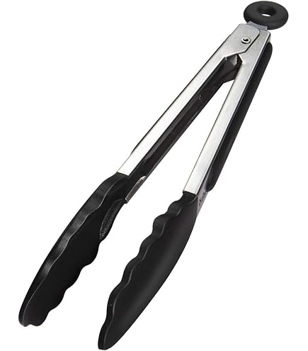 Lacor Edelstahl-Silikon-Zange, 40 Cm - Spülmaschinenfest, Hitzebeständig Bis 250°C, Ergonomischer Griff