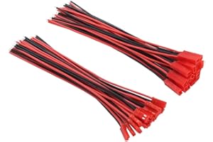 OliYin 20 paires 22awg 2 broches JST Connecteur Männlichen Weiblich Plug 15 cm Fil de Silicone Pour LED Lampe Bande RC Jouets BEC Batterie