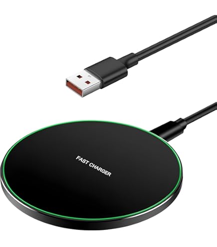Chargeur à Induction 15W EuAcesry - Compatible IPhone Et Samsung, Avec Dissipation Thermique Aluminium, Câble Inclus