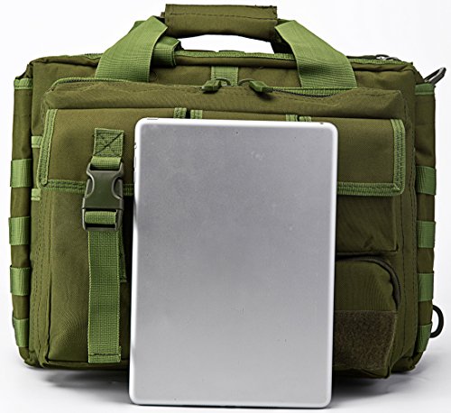 tacvasen Outdoor 38,1 cm Laptop Messenger Bag Polyester MOLLE TACTICAL muiti-pocket Wasserdicht Handtasche grün grün - 4