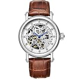 Lnyy Mechanische Skelett Armbanduhr wasserdicht Paar Automatikuhr weibliche sehen real Riemen