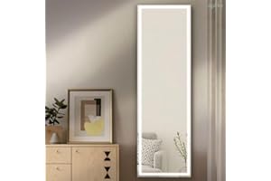 APLIKE BATHROOM LIGHTING Aplike - Espejo de Pie Cuerpo Entero con Luz LED 160 x 50 cm, Luz Blanca Neutra (4000K), IP44 - Espejo París