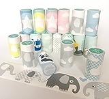 lovely label Bordüre selbstklebend WALE BLAU/ROT – Wandbordüre Kinderzimmer / Babyzimmer mit Walen im Meer in versch. Farben – Wandtattoo Schlafzimmer Mädchen & Junge, Wanddeko Baby / Kinder - 7