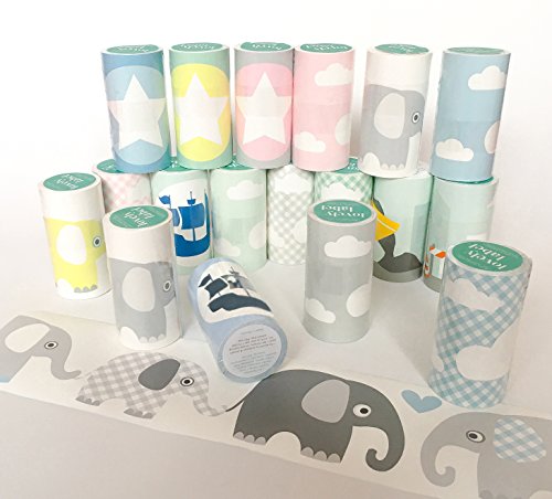 lovely label Bordüre selbstklebend WOLKEN BLAU – Wandbordüre Kinderzimmer / Babyzimmer mit Wolken in versch. Farben – Wandtattoo Schlafzimmer Mädchen & Junge, Wanddeko Baby / Kinder - 7