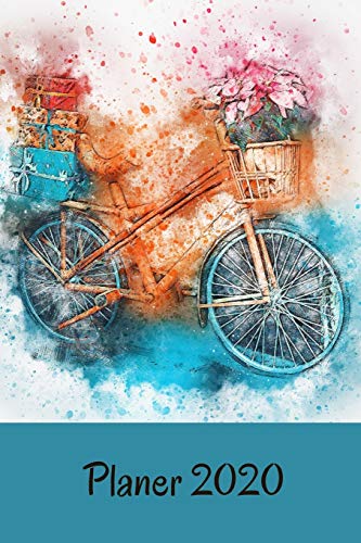 Preisvergleich Produktbild Planer 2020: Terminplaner 12 Monate Monatsplaner und Wochenplaner Terminkalender 2020 Romantisches Fahrrad
