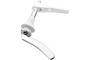 Hinata Zinc Alloy Metal Flush Handle for Toilet Cistern Lever Replacement Flush Lever Kit Chrome Plated Handle with Adjustable Arm- Bending