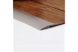 ZZLQIAN 2 Mètres Bande de Seuil de Porte de Sol en Caoutchouc PVC Vinyle - Autocollante - Autocollant Bordure de Bordure de Moquette,Profilé de Transition,Convient Pour une Pente de Seuil de 5 mm