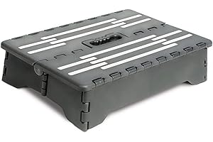 luckything Tritt Trittstufe Klapphocker Faltbar Schema Fußbank Klapptritt, Rutschfestes Halbtrittbrett Kleiner Einstufiger Kompakter Flacher Tritt Hocker Für Den Außenbereich Mobilitätshilfe