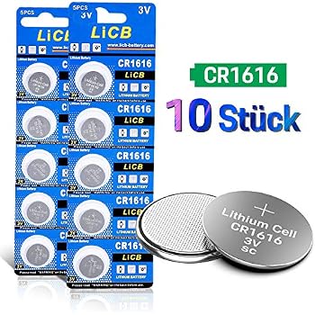 Licb 10 Stuck Cr1616 3v Lithium Knopfzellen Cr Amazon De Elektronik