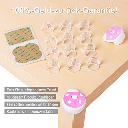 Schutz baby,Eckenschutz und Kantenschutz Hochtransparent aus Kunststoff für Tisch- und Möbel-Ecken – Stoßschutz für Baby’s und Kinder (12 Stück) - 7