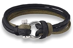 EXINOX Pulsera Nautica Hombre Y Mujer | Cuerda Nautica Acero Inoxidable