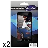 Seluxion - Pack de 2 Films de Protection à découper Universel L pour smartphone Echo Flow [Taille écran maximale 8,2 cm x 12 cm]