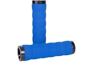 AILOVA Poignées de Guidon Vélo, Poignées en Mousse Douces Anti-Dérapant avec Serrure en Aluminium Couvre Antichoc Équipement Cyclisme VTT