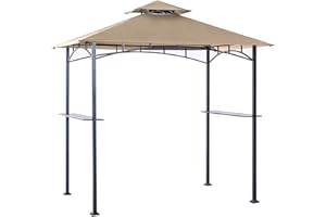 ABCCANOPY Auvent de Rechange pour abri de Gril Uniquement Compatible avec tonnelle modèle L-GZ238PST-11 (Beige)