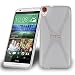 Produktbild HTC Desire 820 Silikonhülle in HALB DURCHSICHTIG von Cadorabo - X-Line Design TPU Schutzhülle für HTC Desire 820 – Handyhülle Bumper Case Backcover in HALB TRANSPARENT