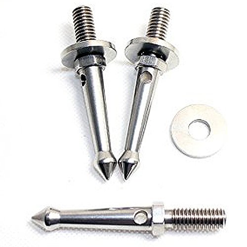 FIRST2SAVVV 3 Stück Edelstahl Felsklauen Einbeinstativ Spikes Fuß Set für Stativ (zB für Bogen Manfrotto Gitzo Stative)-LLX-JD-DM-01 - 3