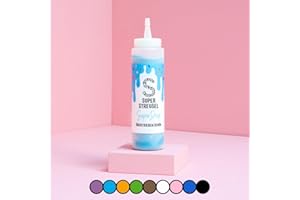 ‎SUPER STREUSEL Super Drip Blau Kuchenglasur Cake Melts Schokolade 300g | Drip Cake Glasur Zuckerschrift für Kuchen Kekse Plätzchen Eis Muffin Torten uvm. | Cake Drip Flasche | Icing Dekoration (Blau)