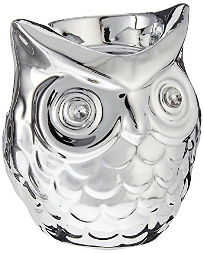 Teelichthalter Kerzenhalter EULE silber